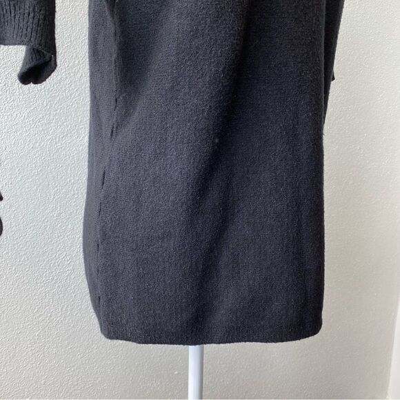 She + Sky Black Pullover Sweater Half Sleeves Braided SZ OS - Picture 7 of 10